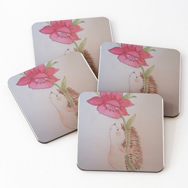 Item preview, Hedgehog and red flower  designed and sold by Sifan.