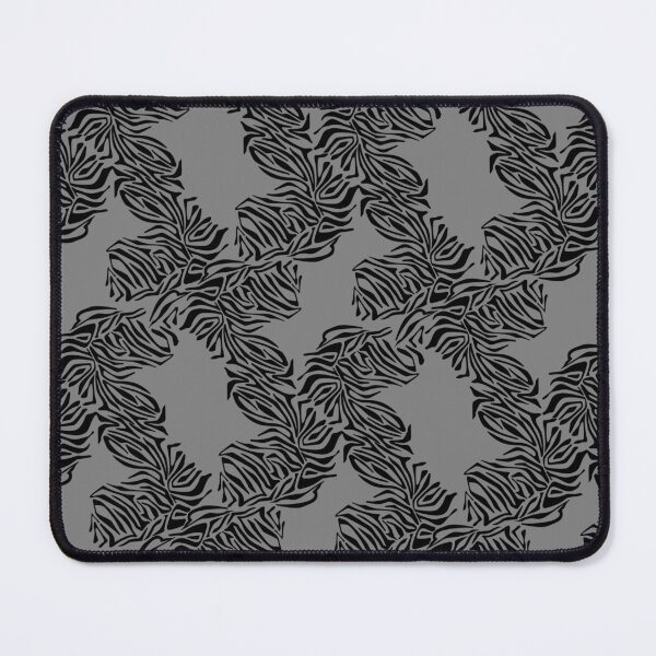 Tiger Symbol Chinese Zodiac Grey Tiger Stripes Seamless Pattern Mouse Pad