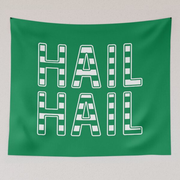 Item preview, Hail Hail, Glasgow Celtic Football Club Green and White Striped Text Design designed and sold by MacPean.