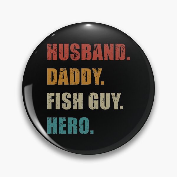 Artikelvorschau, Fischhüter Vatertag Ehemann Daddy Fish Guy Held Retro Distressed entworfen und verkauft von JRRTs.