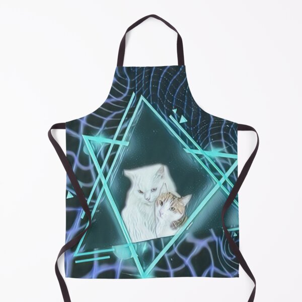 Item preview, vaporwave digital portrait of my cats designed and sold by Cyberomiz.