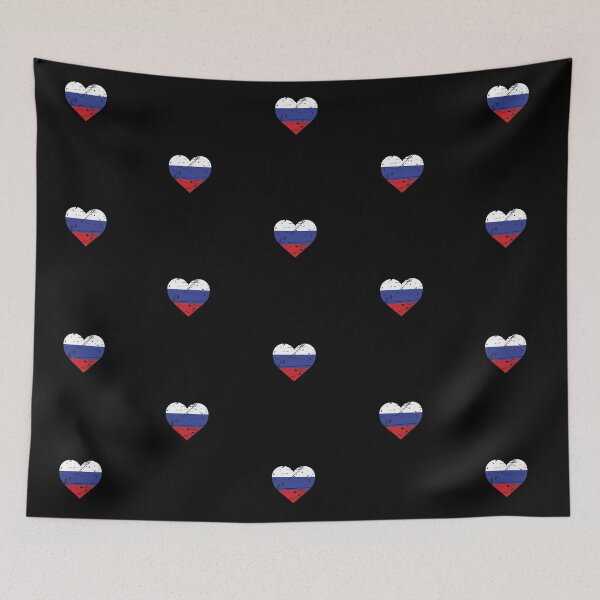 Item preview, Russian Heart Flag Russia Rossija Patriot Fan designed and sold by SuperFreshArt.