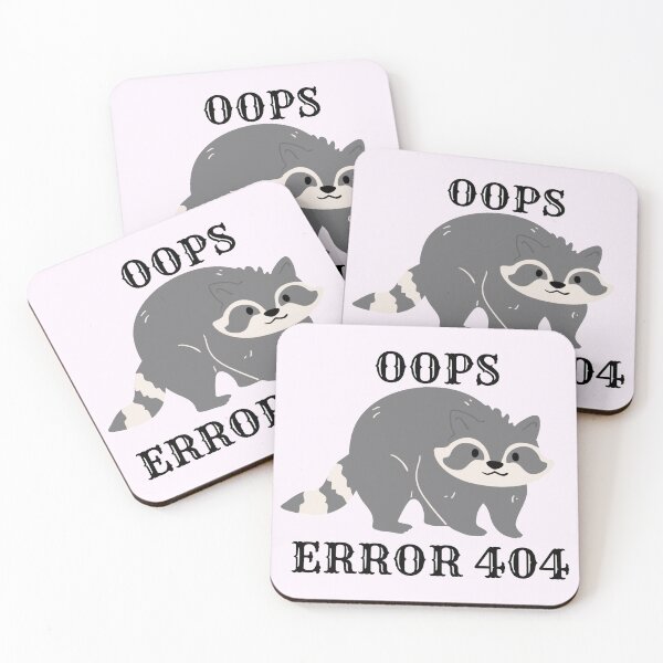 Item preview, Oops error 404 raccoon - Internet designed and sold by LukjanovArt.