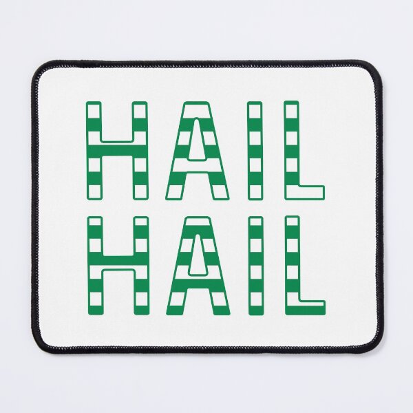 Aperçu de l'œuvre Hail Hail, Glasgow Celtic Football Club Conception de texte à rayures vertes et blanches créée et vendue par MacPean.