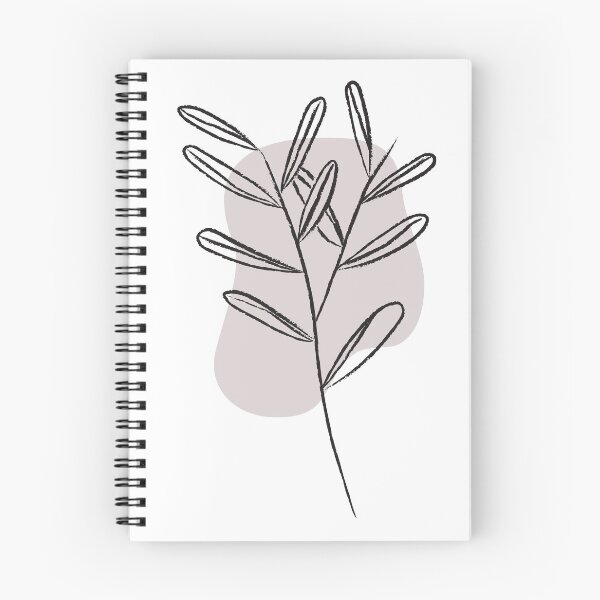Item preview, Neutral colored minimalstyle leaf print designed and sold by MidnightArts1.