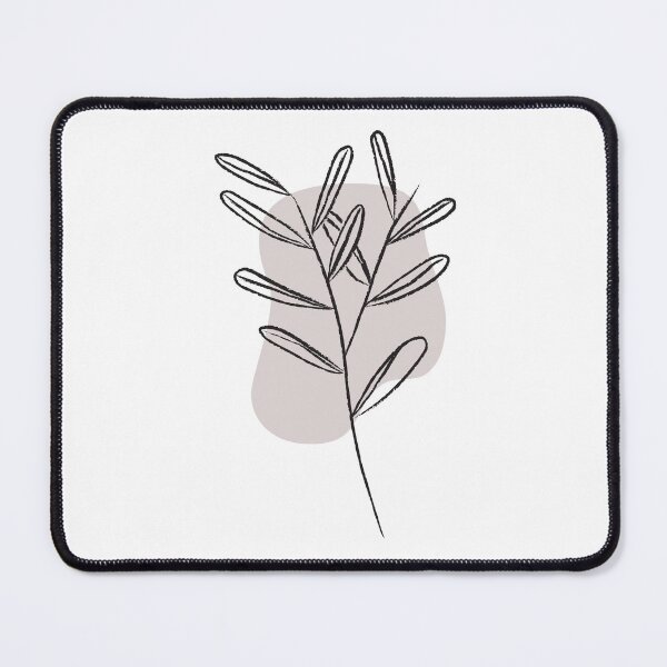 Item preview, Neutral colored minimalstyle leaf print designed and sold by MidnightArts1.