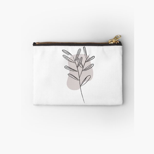 Item preview, Neutral colored minimalstyle leaf print designed and sold by MidnightArts1.