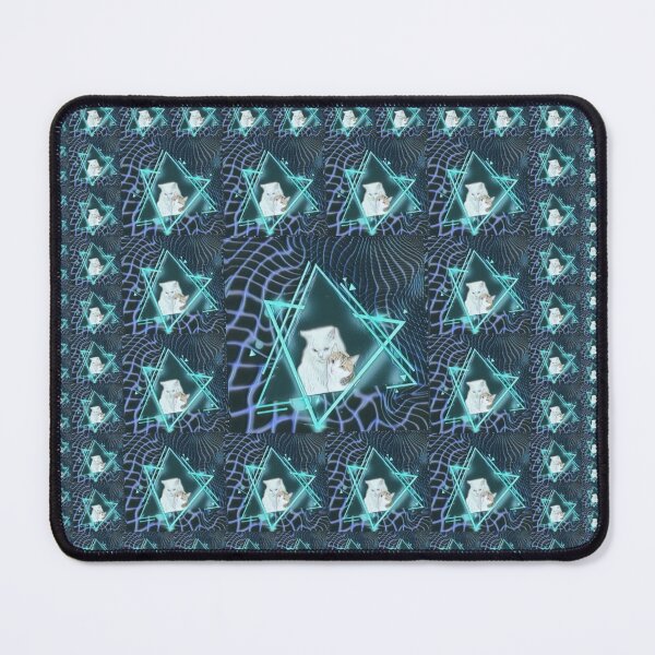Item preview, pattern of vaporwave cats designed and sold by Cyberomiz.