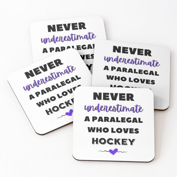 Item preview, Never underestimate a paralegal who loves hockey. designed and sold by TheGreenGoat.