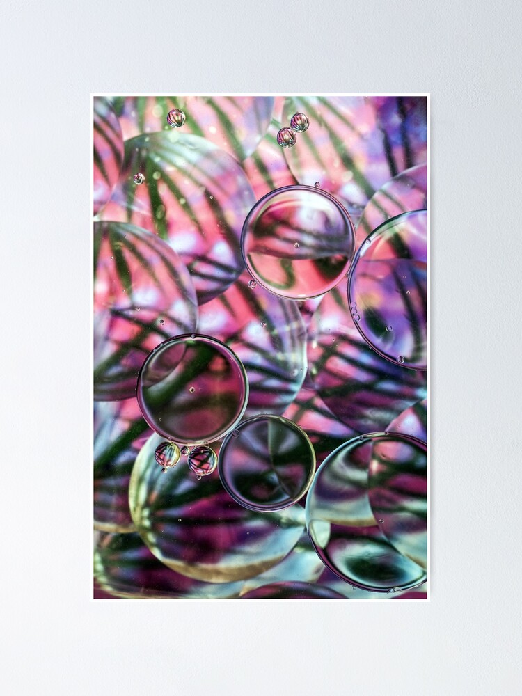 Thumbnail 1 of 3, Poster, Colourful Raindrop Bubbles designed and sold by Papermouse.