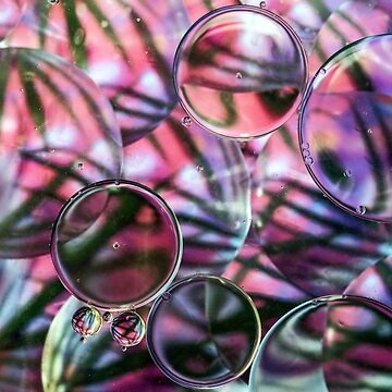 Artwork thumbnail, Colourful Raindrop Bubbles by Papermouse