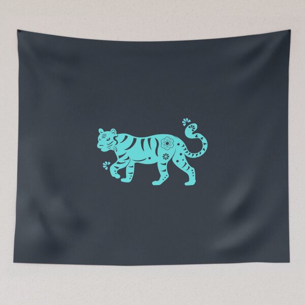 Item preview, Blue Flower Tiger designed and sold by Binod Kashyap.