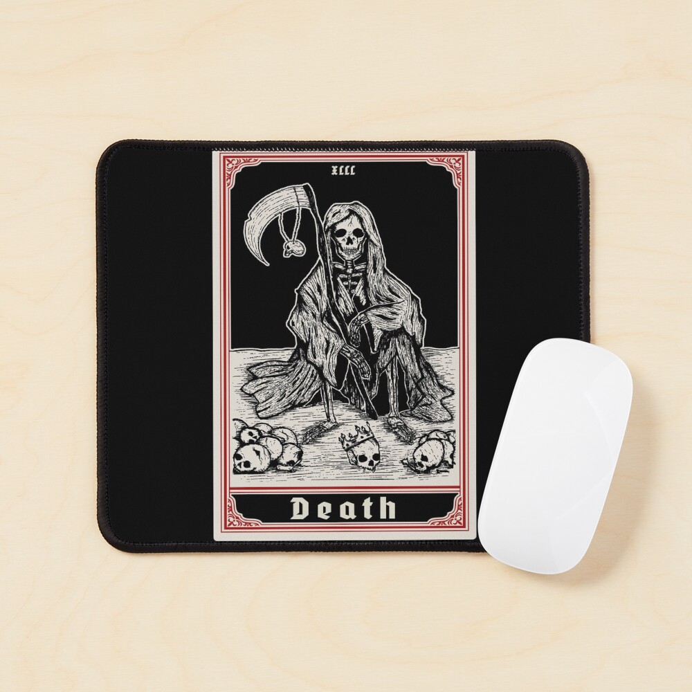 Tarot Card Death Woven Blankets - Grim Reaper Gift For Satanic Or Occult Member - Death good Home Decor