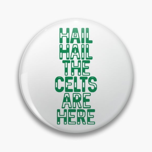Item preview, Hail Hail The Celts Are Here, Glasgow Celtic Football Club Green and White Striped Text Design designed and sold by MacPean.