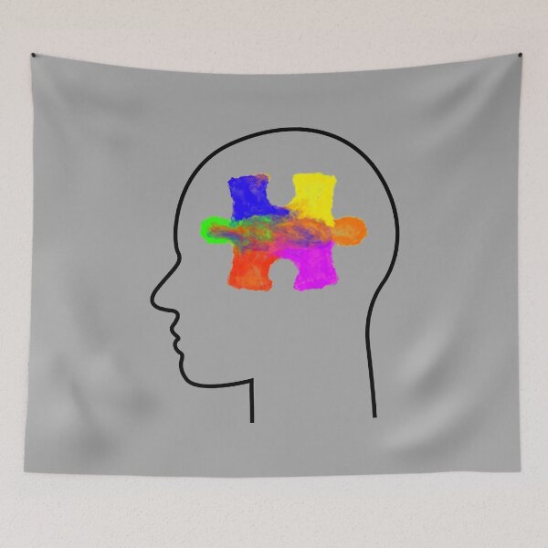 Item preview, Autism puzzle drawing designed and sold by Blondiabshop.