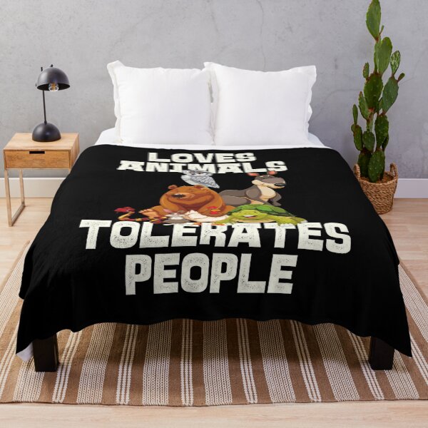 Item preview, Copy of Loves Animals Tolerates People Cute | Funny Animal quotes designed and sold by HROC.