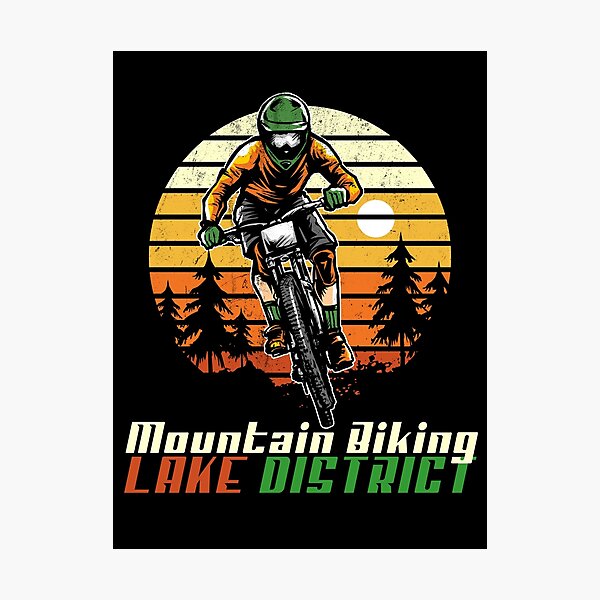 Item preview, Retro Vintage Lake District Mountain Biking designed and sold by Munchy Codex.