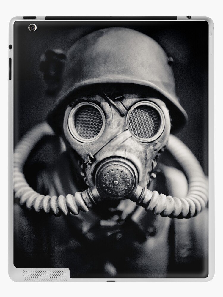 WWII German Solider in a Gas Mask" iPad & Skin for by alexkayvisuals | Redbubble