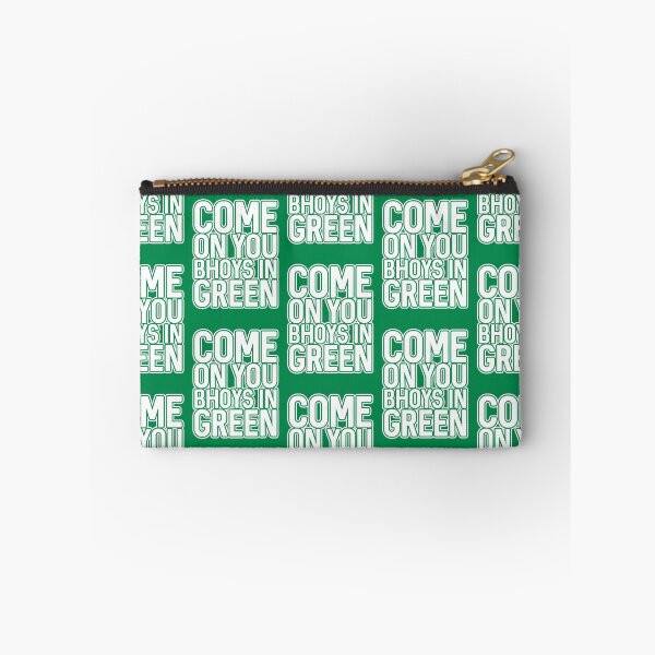 Item preview, COME ON YOU BHOYS IN GREEN, Glasgow Celtic Football Club White and Green Block Text Design designed and sold by MacPean.