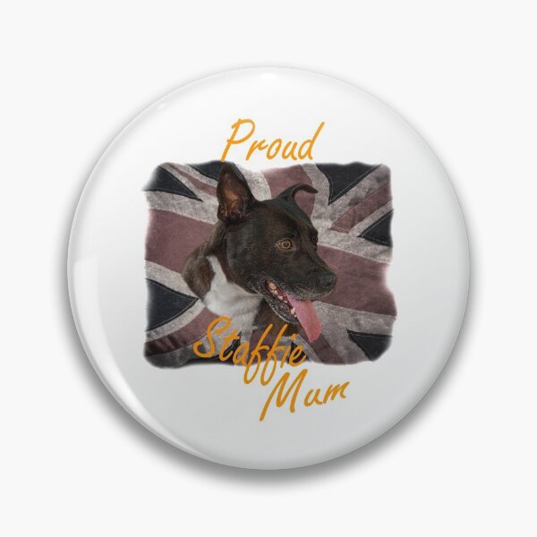 Item preview, Proud Staffie Mum - British Flag   designed and sold by SadSacDesigns.