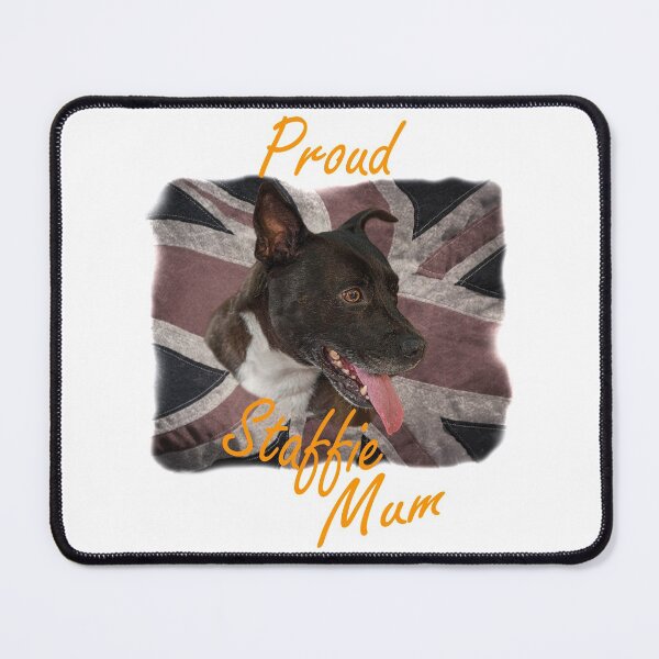 Item preview, Proud Staffie Mum - British Flag   designed and sold by SadSacDesigns.