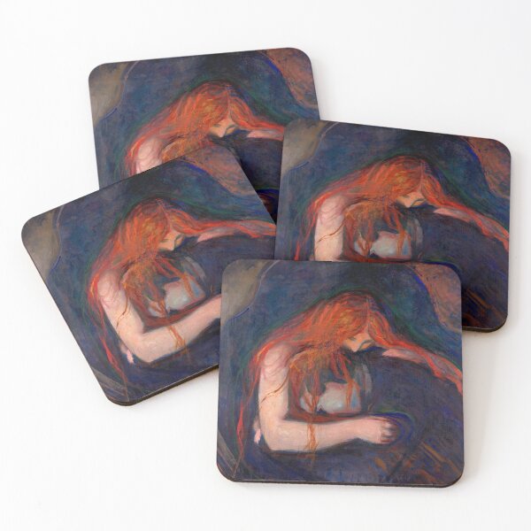 Item preview, Love and Pain (Vampire) Edvard Munch Painting designed and sold by VintageArchive.