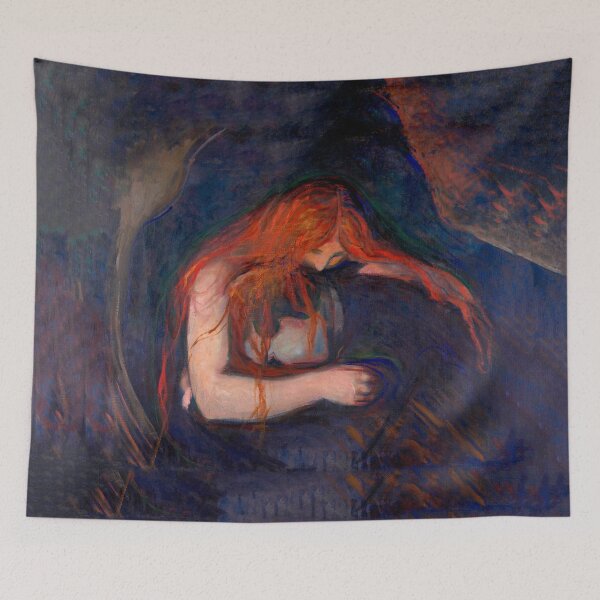 Item preview, Love and Pain (Vampire) Edvard Munch Painting designed and sold by VintageArchive.