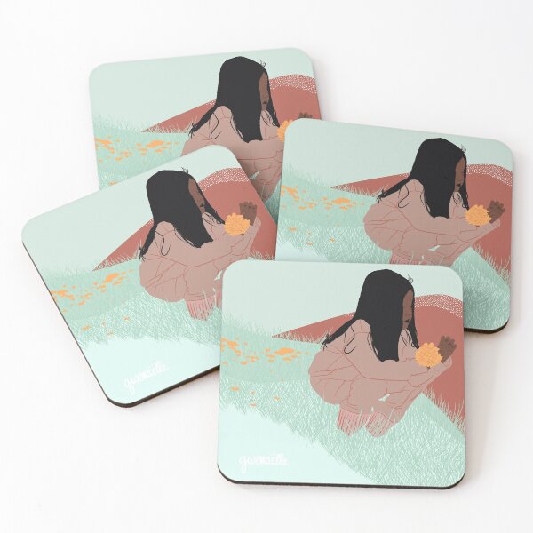 Item preview, Little girl picking flowers in South America designed and sold by DHÉNAË.