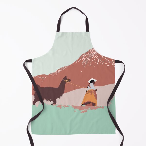 Item preview, Woman and her llama in Bolivia designed and sold by DHÉNAË.