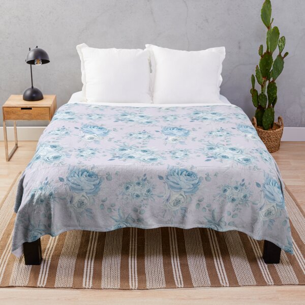 Vintage Flowerpattern Throw Blanket