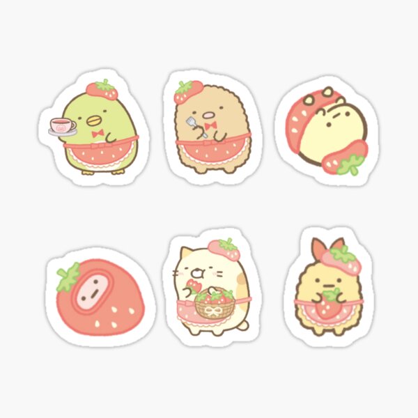 Bạn đang tìm kiếm những stickers Sumikko gurashi strawberry kawaii đáng yêu nhất? Đừng bỏ qua bộ sticker này, với gam màu đỏ tươi sáng và những mẫu hình xinh xắn, cực đáng yêu cho bất cứ ai.