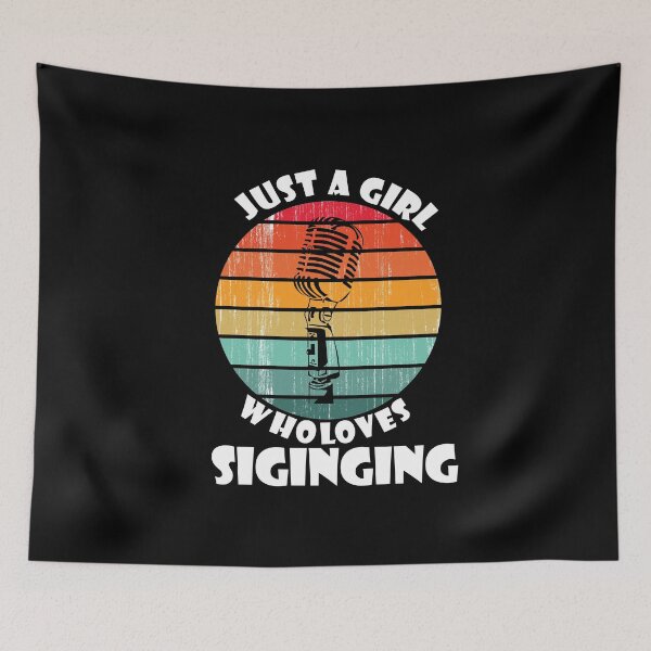 Item preview, Just a Girl Who Loves Singin (retro microphone) designed and sold by nando270.