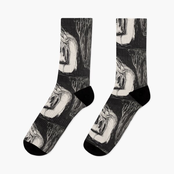 Item preview, Love and Pain (Vampire I) Edvard Munch Black White Print designed and sold by VintageArchive.