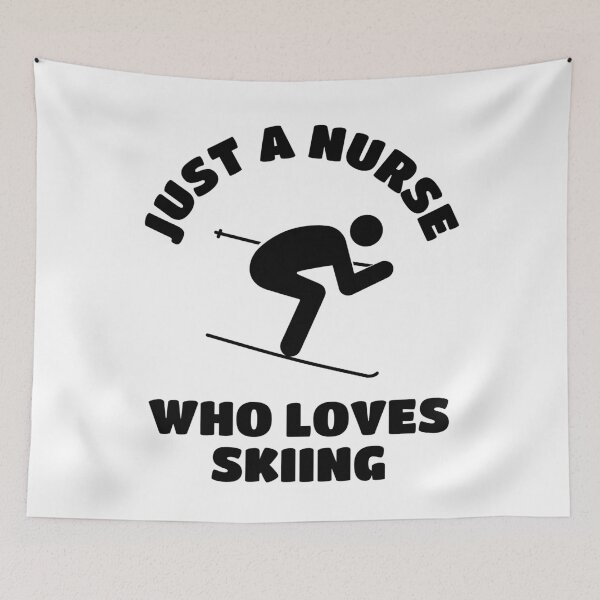 Item preview, Just a nurse who loves skiing designed and sold by TheGreenGoat.