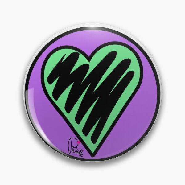 Item preview, Heart Logo Lilac/Green Peri Winkle designed and sold by periwinkledrag.