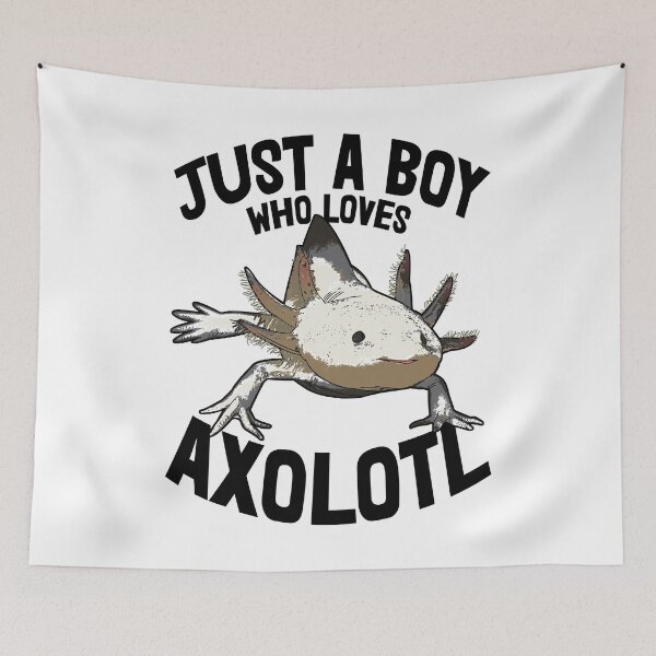 Item preview, Just A Boy Who Loves Axolotl designed and sold by Bendthetrend.