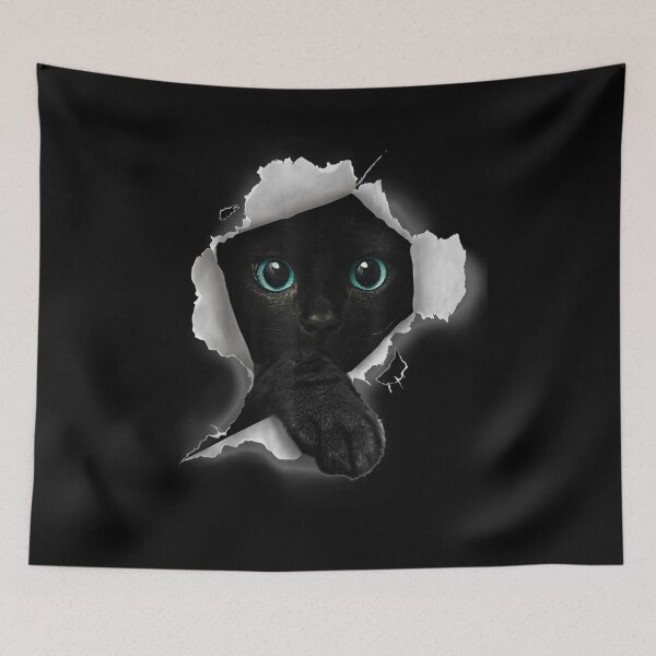 Item preview, Cat Shirt, Cat Tshirt, Black Cat Torn Cloth Shirt, Kitten designed and sold by zacben.