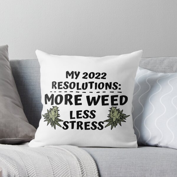 Item preview, MY 2022 RESOLUTIONS: MORE WEED LESS STRESS designed and sold by AlfaEcho.