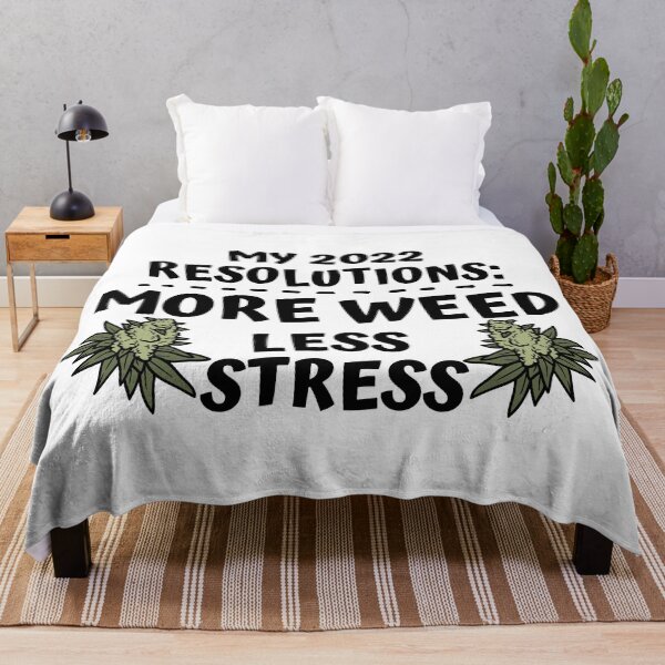 Item preview, MY 2022 RESOLUTIONS: MORE WEED LESS STRESS designed and sold by AlfaEcho.