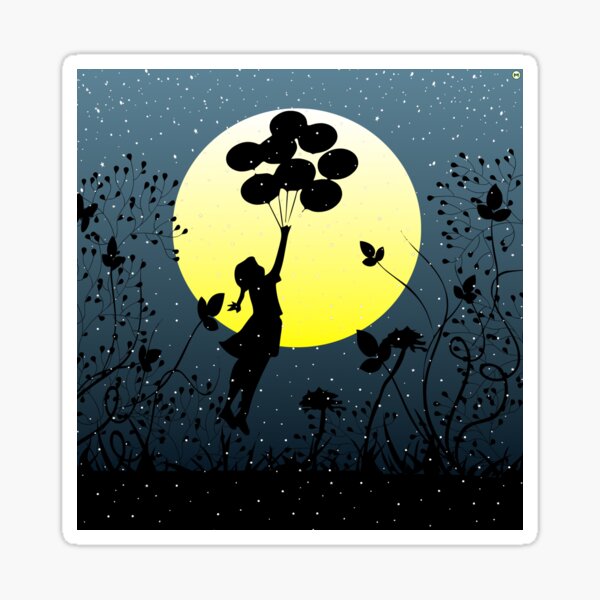 HAPPY GIRL in NATURE in FICTION Sticker