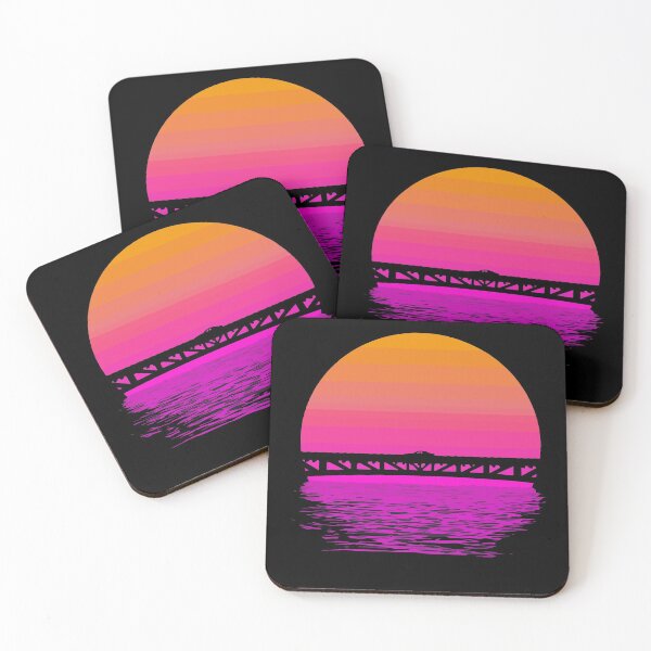 Item preview, Synthwave retrowave sunset sea sun designed and sold by DerNerd.