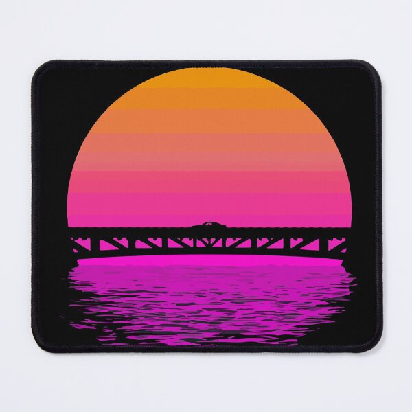Item preview, Synthwave retrowave sunset sea sun designed and sold by DerNerd.