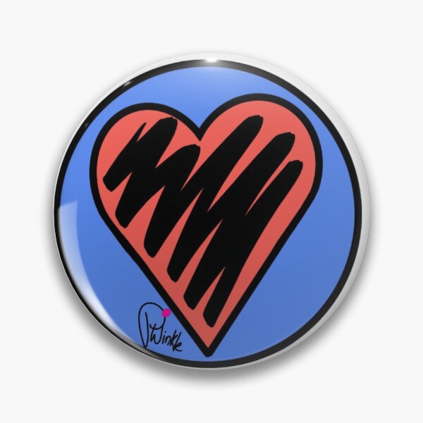 Item preview, Heart Logo Orange/Blue Peri Winkle designed and sold by periwinkledrag.