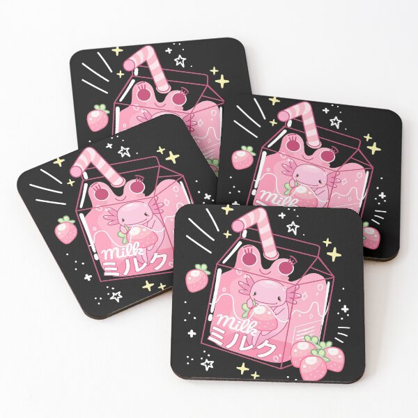 Item preview, Kawaii Anime Axolotl Pastel Goth Strawberry Milk designed and sold by OldDesigner.