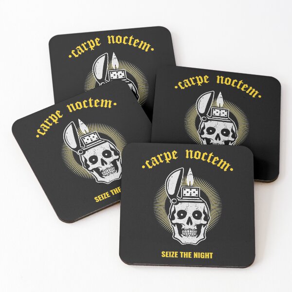 Item preview, Carpe Noctem - Seize The Night - Latin Quotes - Retro Vintage Skull designed and sold by WIZECROW.
