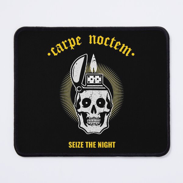 Item preview, Carpe Noctem - Seize The Night - Latin Quotes - Retro Vintage Skull designed and sold by WIZECROW.
