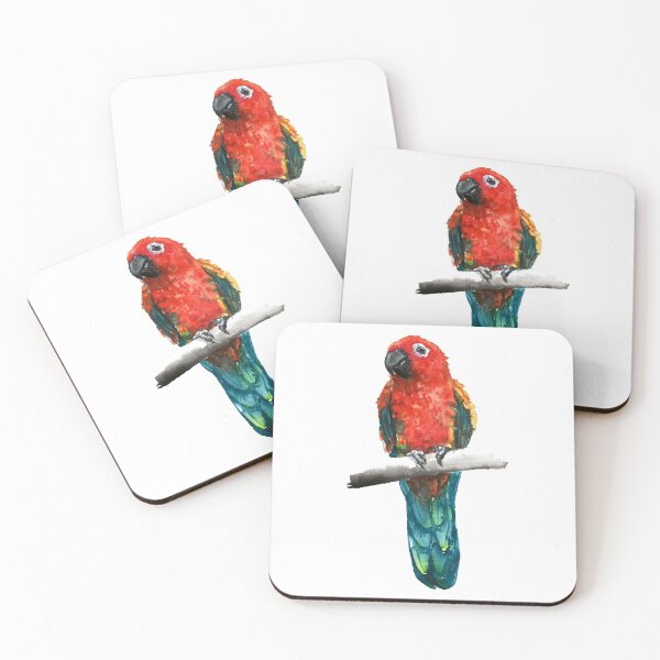 Item preview, Parrot watercolour painting designed and sold by Egle Kristensen.