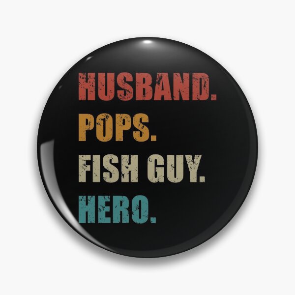 Artikelvorschau, Fish Keeper Vatertag Ehemann Pops Fish Guy Hero Retro Distressed entworfen und verkauft von JRRTs.
