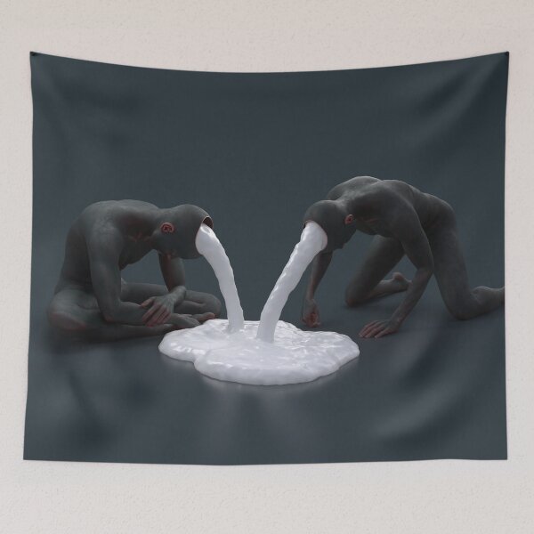 Item preview, two people pour liquid from their heads  designed and sold by Mike Kiev art.
