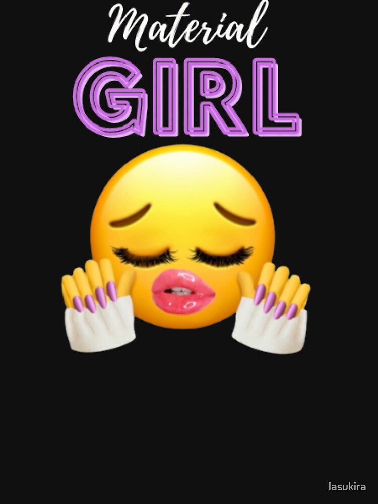 Material Girl with emoji white version" Essential T-Shirt for Sale by  lasukira | Redbubble